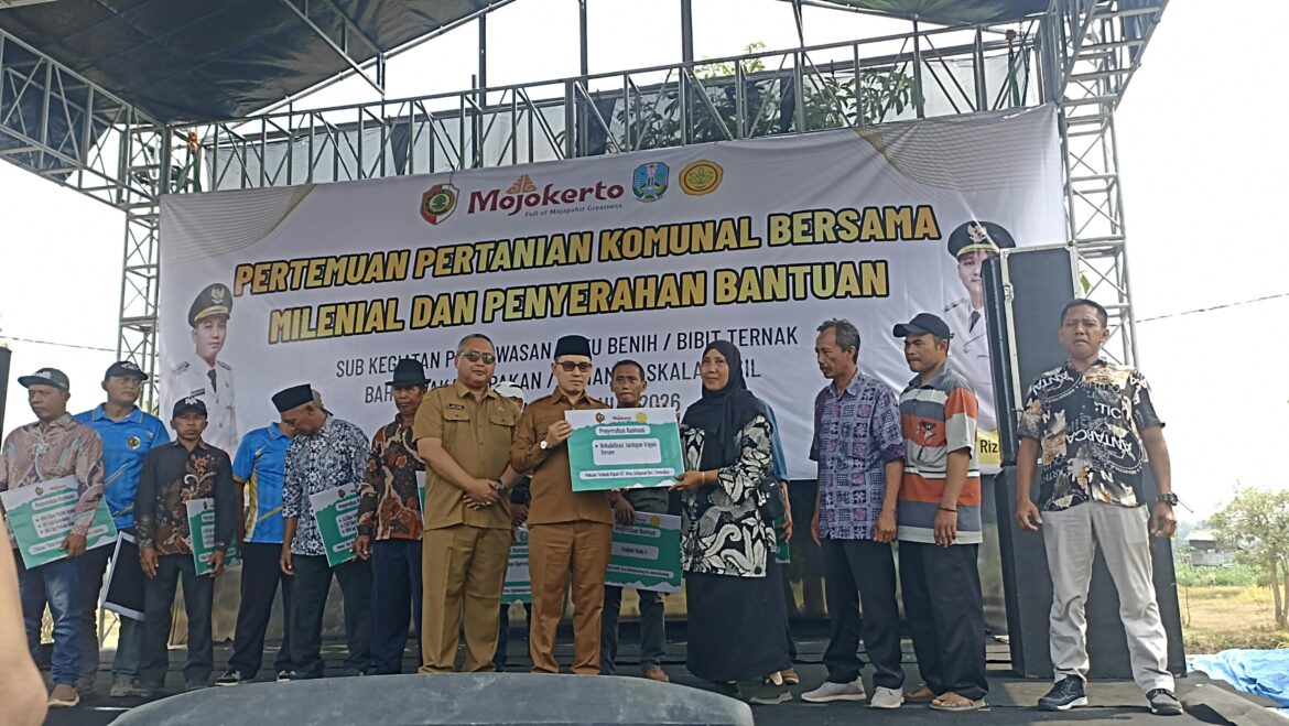 Pemkab Mojokerto Serahkan Bantuan Senilai 3M+ Untuk Pertanian Dan Peternakan Komunal