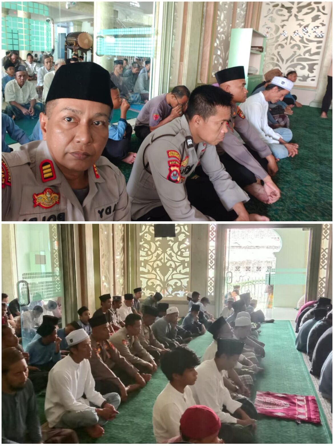 Kapolsek Kresek Sholat Jum’at Keliling di Desa Kresek sekaligus berikan pesan Kamtibmas 