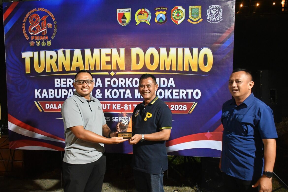 Tournament Domino Semarakkan HUT ke-81 TNI, Forkopimda Mojokerto Raya Pererat Kebersamaan