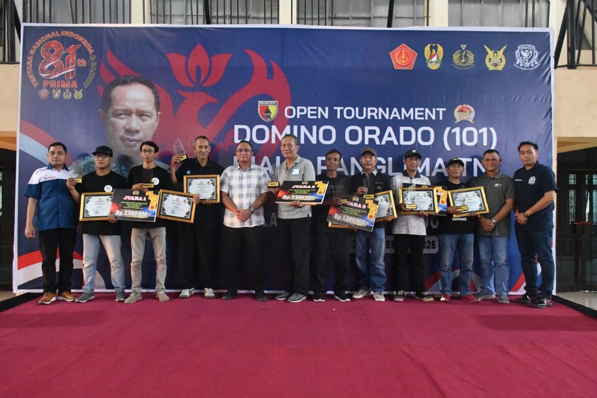 Open Tournament Domino ORADO Piala Panglima TNI Semarakkan HUT ke-81 TNI di Mojokerto