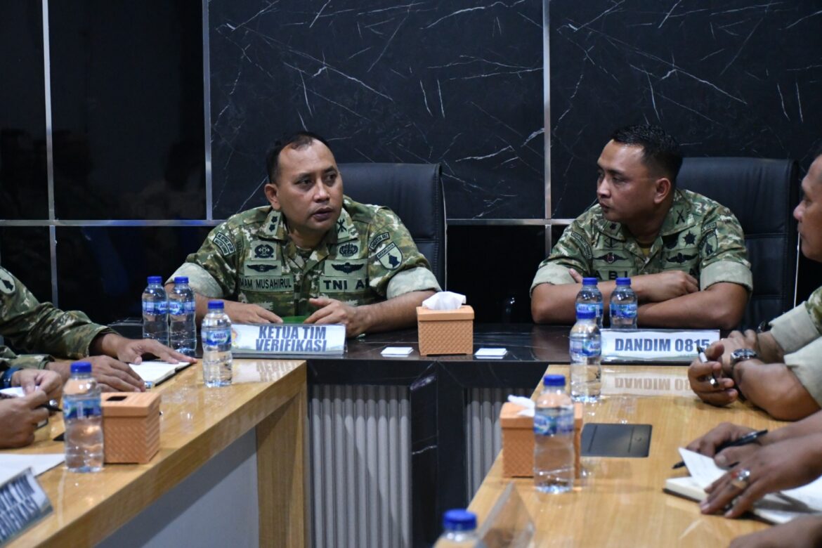 Jelang Sertijab Dandim, Korem 082/CPYJ Verifikasi Satuan Kodim 0815/Mojokerto