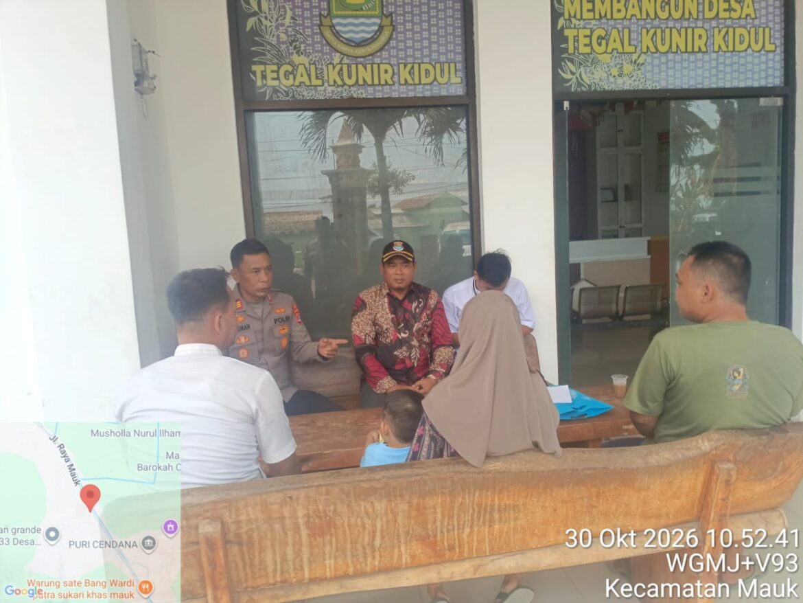 Polsek Mauk Ajak Warga Tegal Kunir Kidul Jaga Kamtibmas